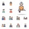 grandmother knitting cartoon icon. Family icons universal set for web and mobile