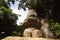 Grandmother rock carving sculpture Olmec,La Venta Park. Villahermosa,Tabasco,Mexico