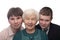 Grandmother with two grandsons