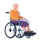 grandmother using wheelchair