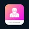 Grandpa, Father, Old Man, Uncle Mobile App Button. Android and IOS Glyph Version