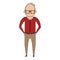 Grandparent senior old grandfather cartoon faceless