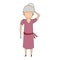 Grandparent senior old grandmother cartoon faceless