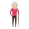 Grandparent senior old grandmother cartoon faceless