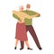 Grandparents dancing, old people active leisure