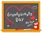 Grandparents Day, We love you hearts! Chalkboard frame.