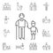 Grandparents, family icon. Family life icons universal set for web and mobile