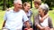 Grandparents having a picnic with their grandchildren