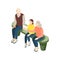 Grandparents Isometric Icon