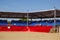 Grandstand with spectators in the arena of the festival