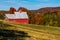 Grandview Farm barn with fall colors in Vermont