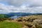 Grange Fell Summit and Derwent Water, Lake District, Cumbria, UK
