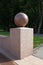 Granite ball geometric sculpture