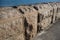 Granite blocks on the pier