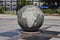 Granite bowl engraved maps of the world. The symbol of peace and unity