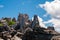 Granite coastline view of the tropical island of Marianne in Seychelles with blue sky