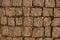 Granite cobblestone pavement background. Natural stone textured background. Paving texture