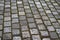 Granite cobblestone pavement in Germany street