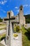 Granite Cross in an Italian Mountain Cemetery