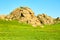 The granite megalith on the meadow