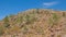 Granite mountain peak with pine trees in the Portuguese countryside