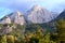 Granite mountains in the CochamÃ³ Valley, Lakes Region of Southern Chile.