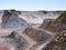 Granite quarry, the cut method open-pit mining