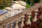 Granite railing close up.