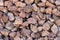 Granite red gravel. A lot of small stones. Creative vintage background
