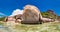 Granite rocks on the Anse Source d\'Argent beach, La Digue Island, Seyshelles