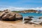 Granite rocks on the beach