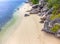 Granite rocks and sand in Anse Citron beach