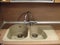 Granite sink with mixer