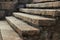 Granite stair steps in one of the monument of Santa Cruz, Tenerife, Canary Islands