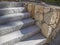Granite stairs or steps