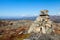 Granite stone cairn as a navigation mark