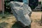 Granite Stone, Fragment of granite on ground