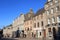 Granite townhouses and shops on Schoolhill Street in Aberdeen