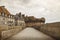 Granite walls surround the historic center of a medieval French town