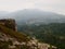 Granitic mountains and deforested hills of Peneda-GerÃªs national park in northern Portugal