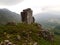 Granitic mountains and deforested hills of Peneda-GerÃªs national park in northern Portugal