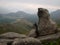 Granitic mountains and deforested hills of Peneda-GerÃªs national park in northern Portugal