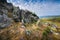 Granitic ridge of Chiroubles, Beaujolais, France