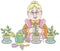 Granny fiddling with seedlings