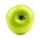 Granny smith apple lying on its side