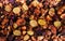 Granola background made with mixed nuts