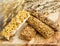 Granola bars .Healthy nuts and cereals protein snack bars