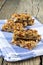 Granola bars with nuts and dried fruits