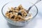 Granola cereal in bowl