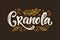 Granola lettering vector logotype